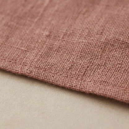 Bandana Rosa de Lino para perro — detalle de materiales — Mora & Bigotes
